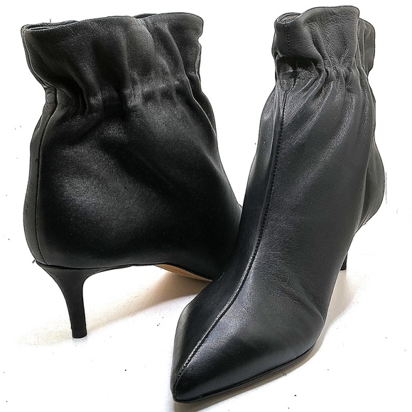 DV by Dolce Vita Shoes - DOLCE VITA Faux Leather Booties Kitten Heel Black Size 6.5